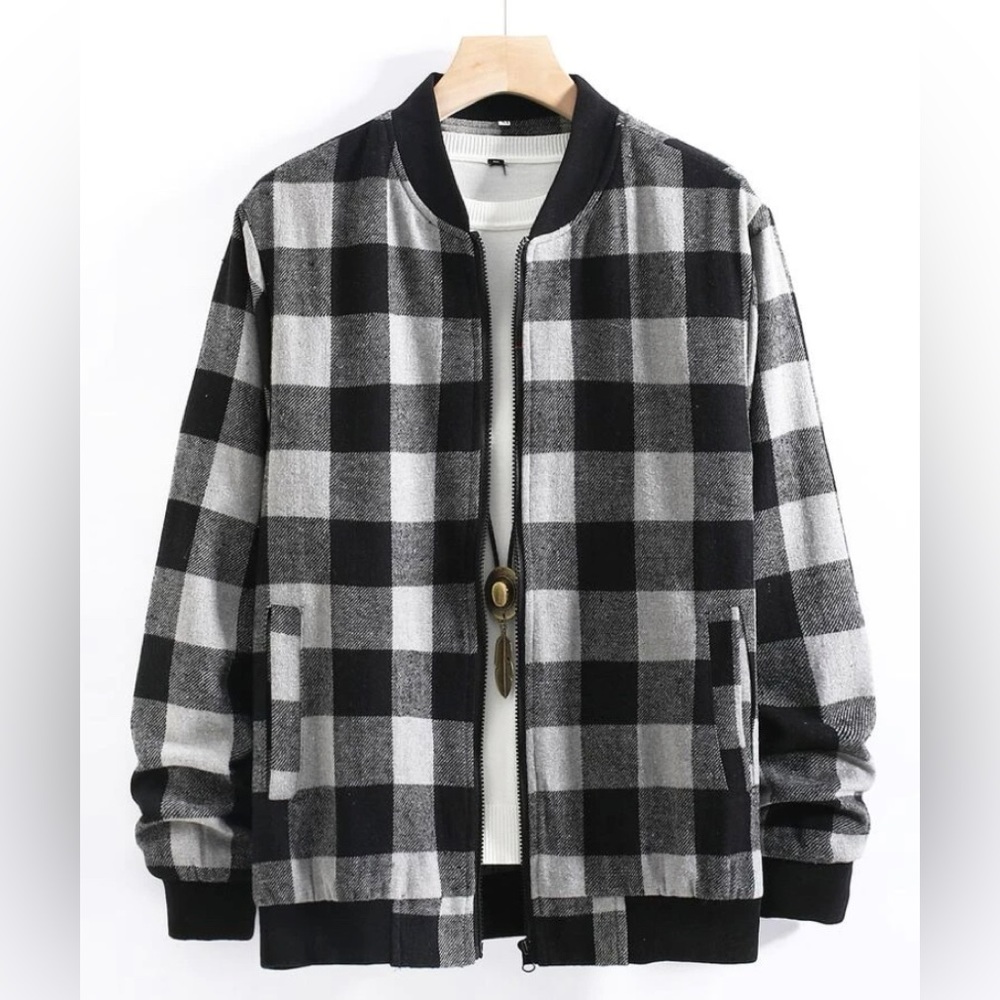 NWOT mens gingham jacket
